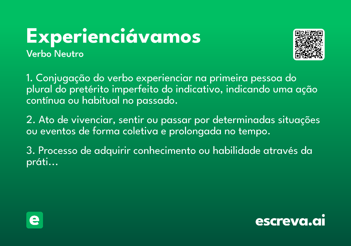experienciávamos