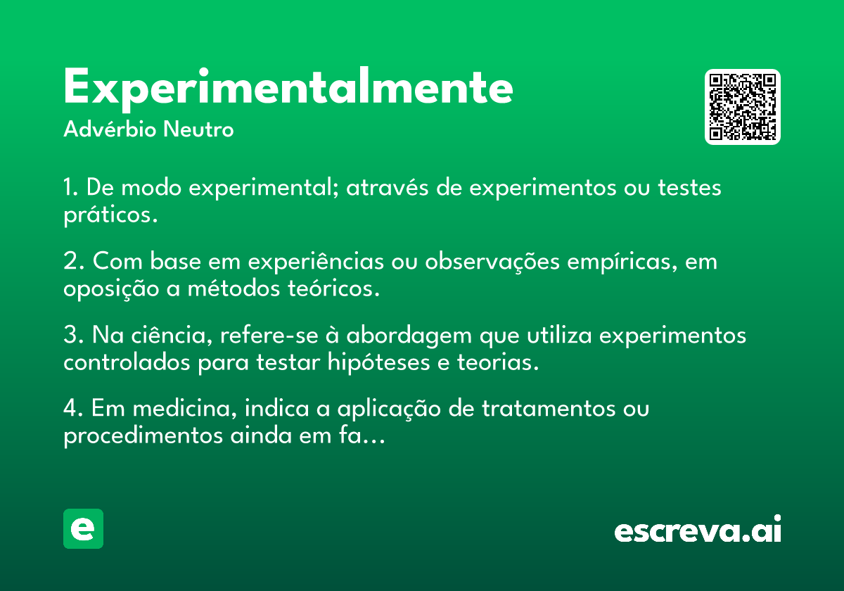 experimentalmente