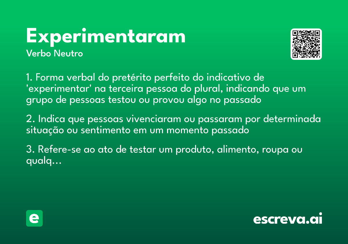 experimentaram