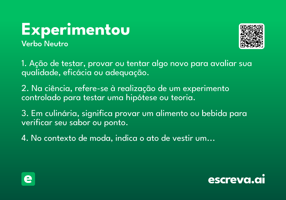 experimentou