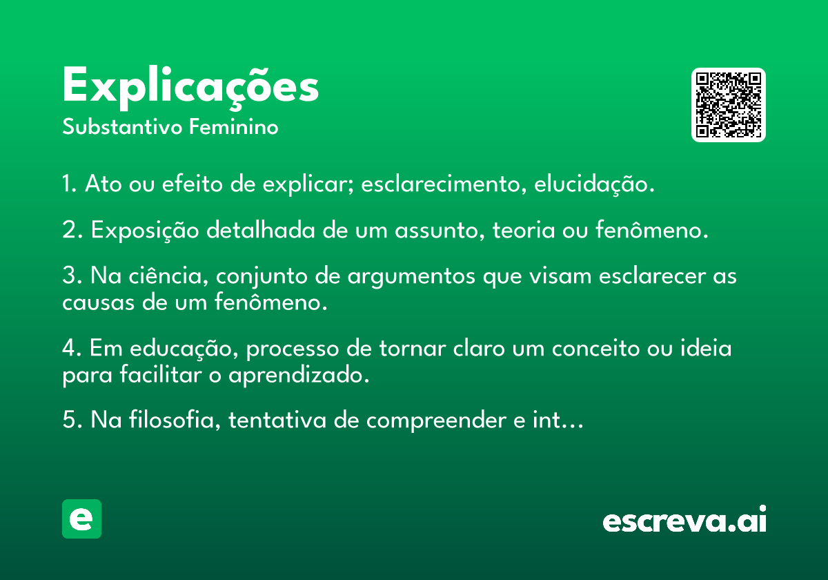 explicações