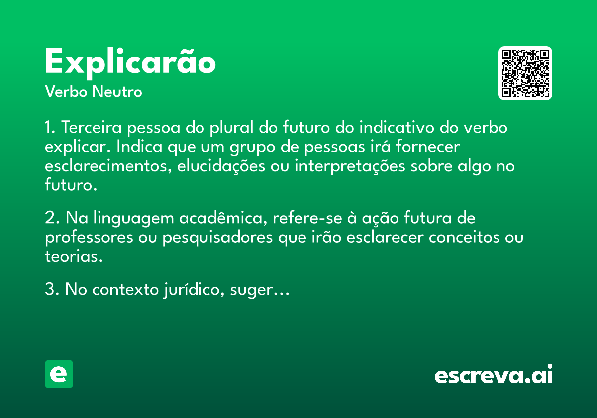 explicarão