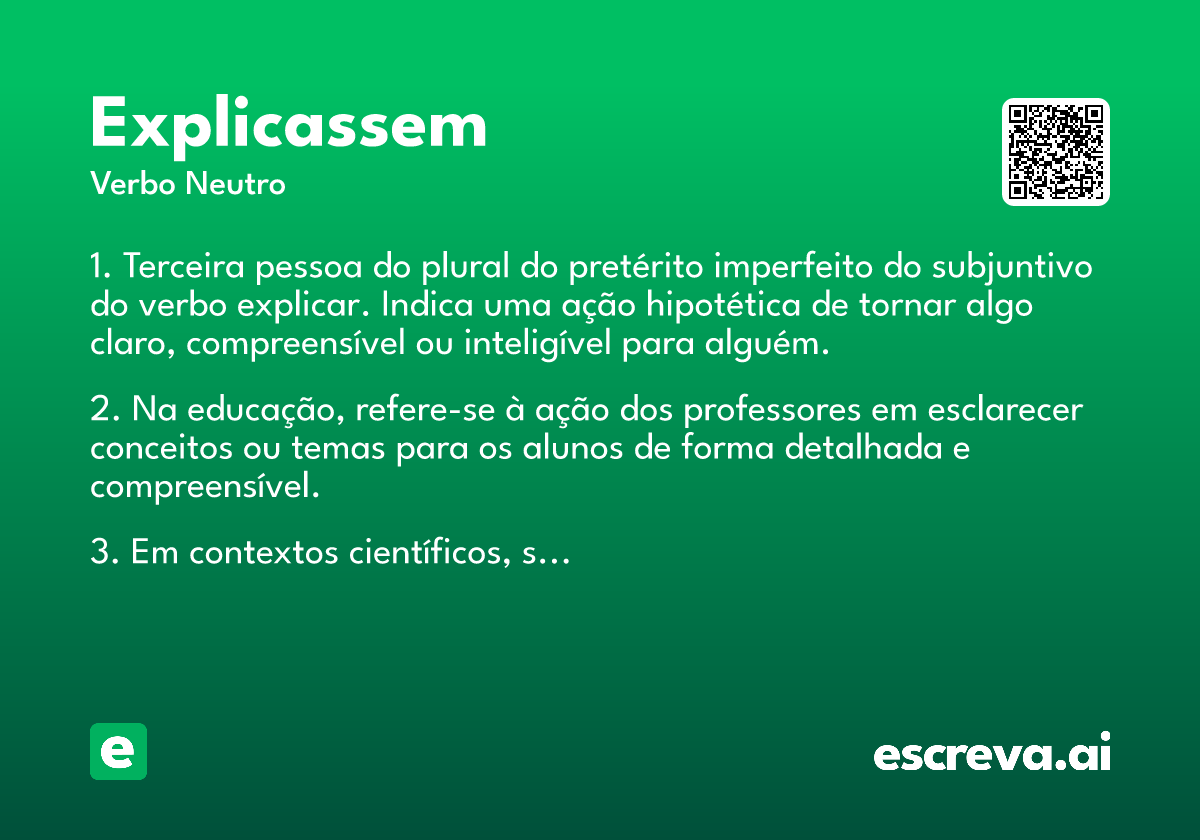 explicassem