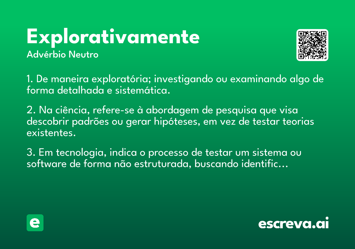 explorativamente