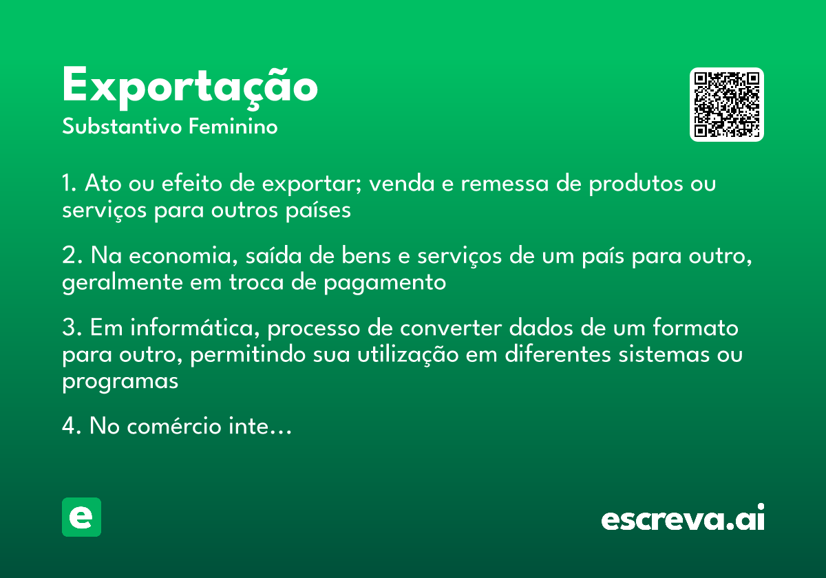 exportação