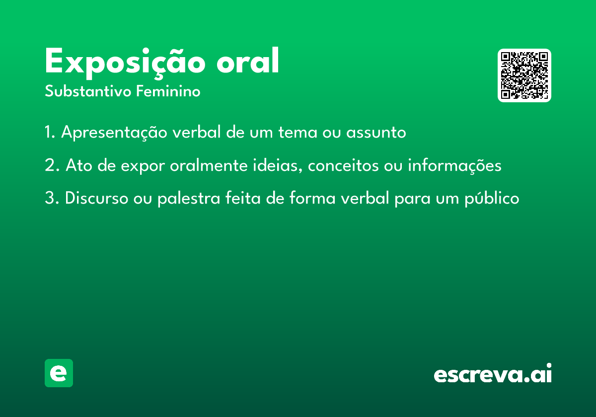 exposição oral