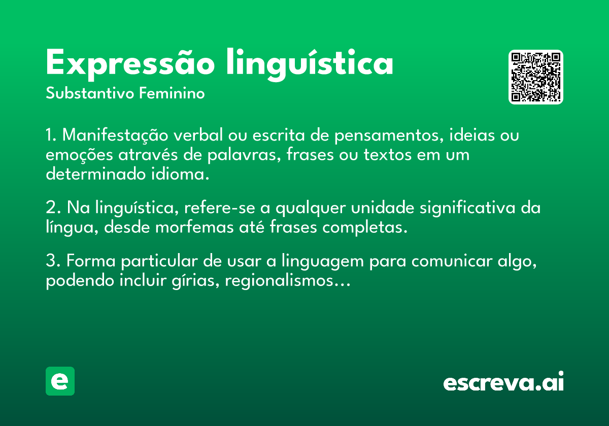 expressão linguística