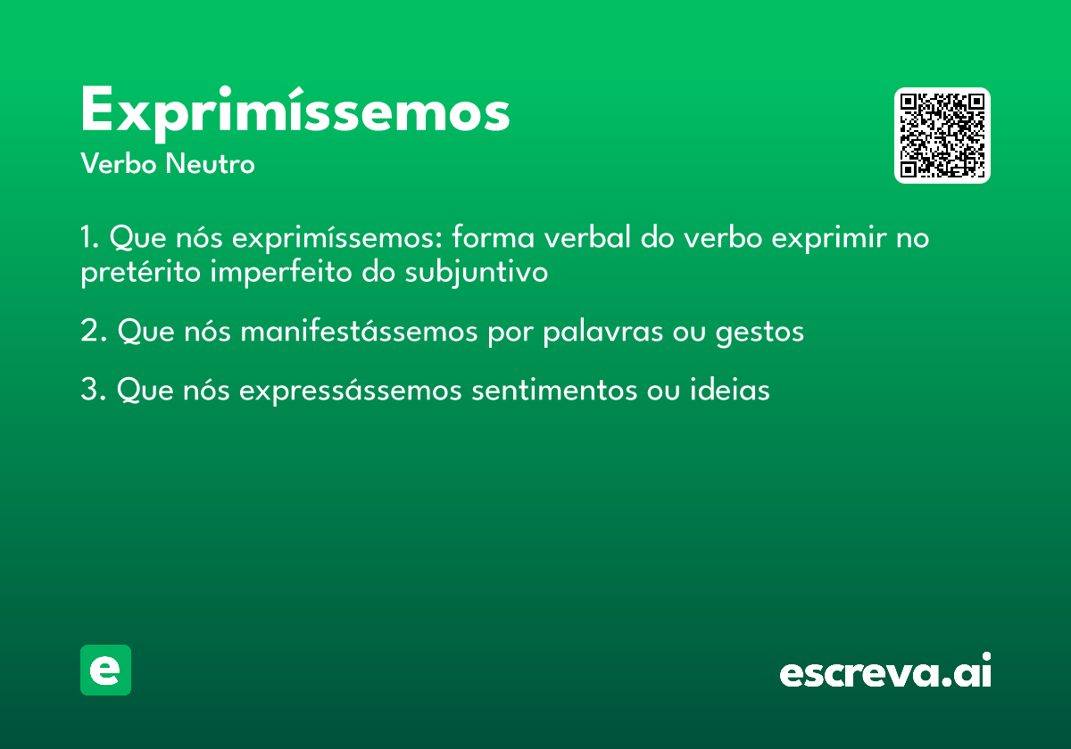 exprimíssemos