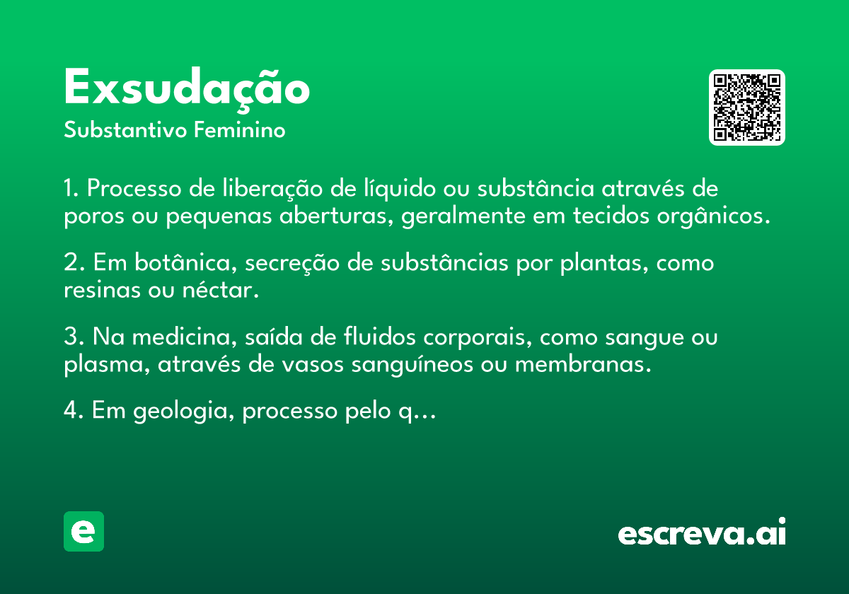 exsudação
