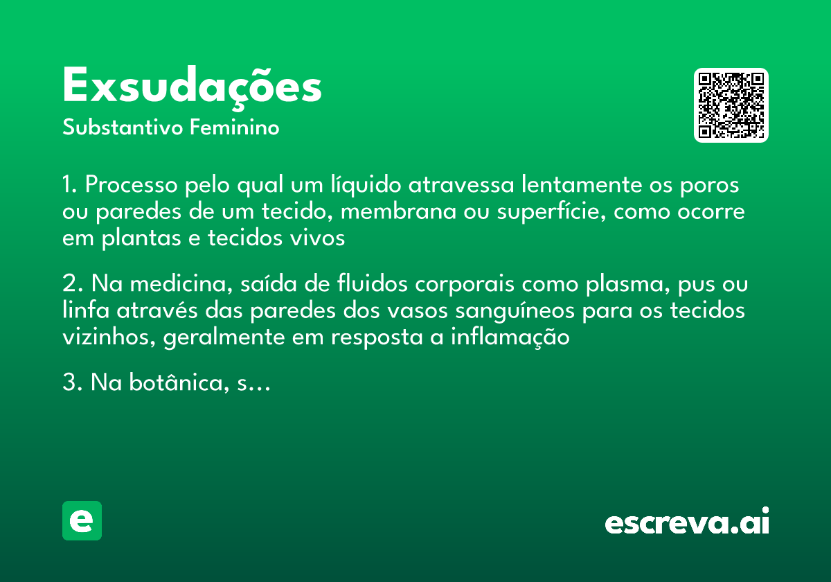 exsudações