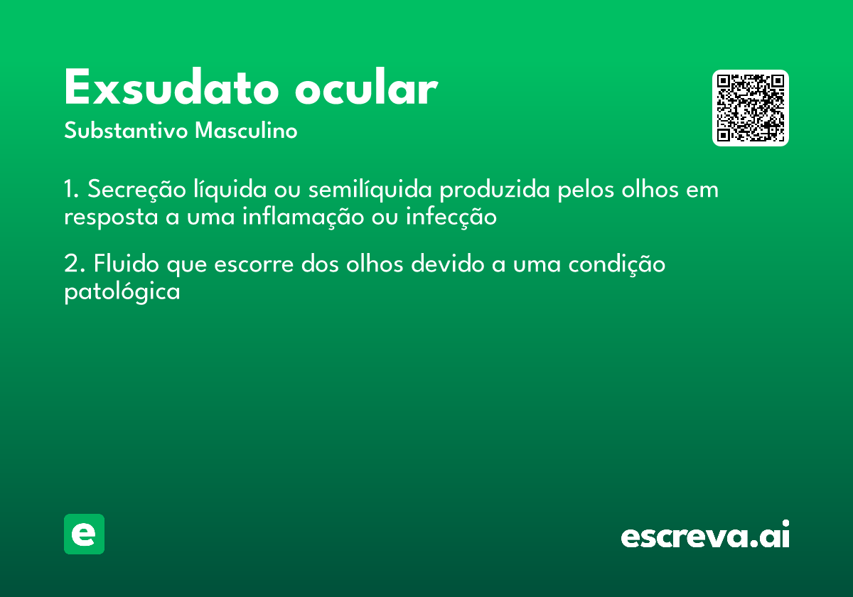 exsudato ocular