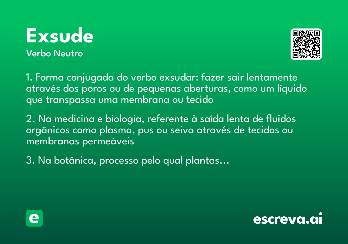 exsude