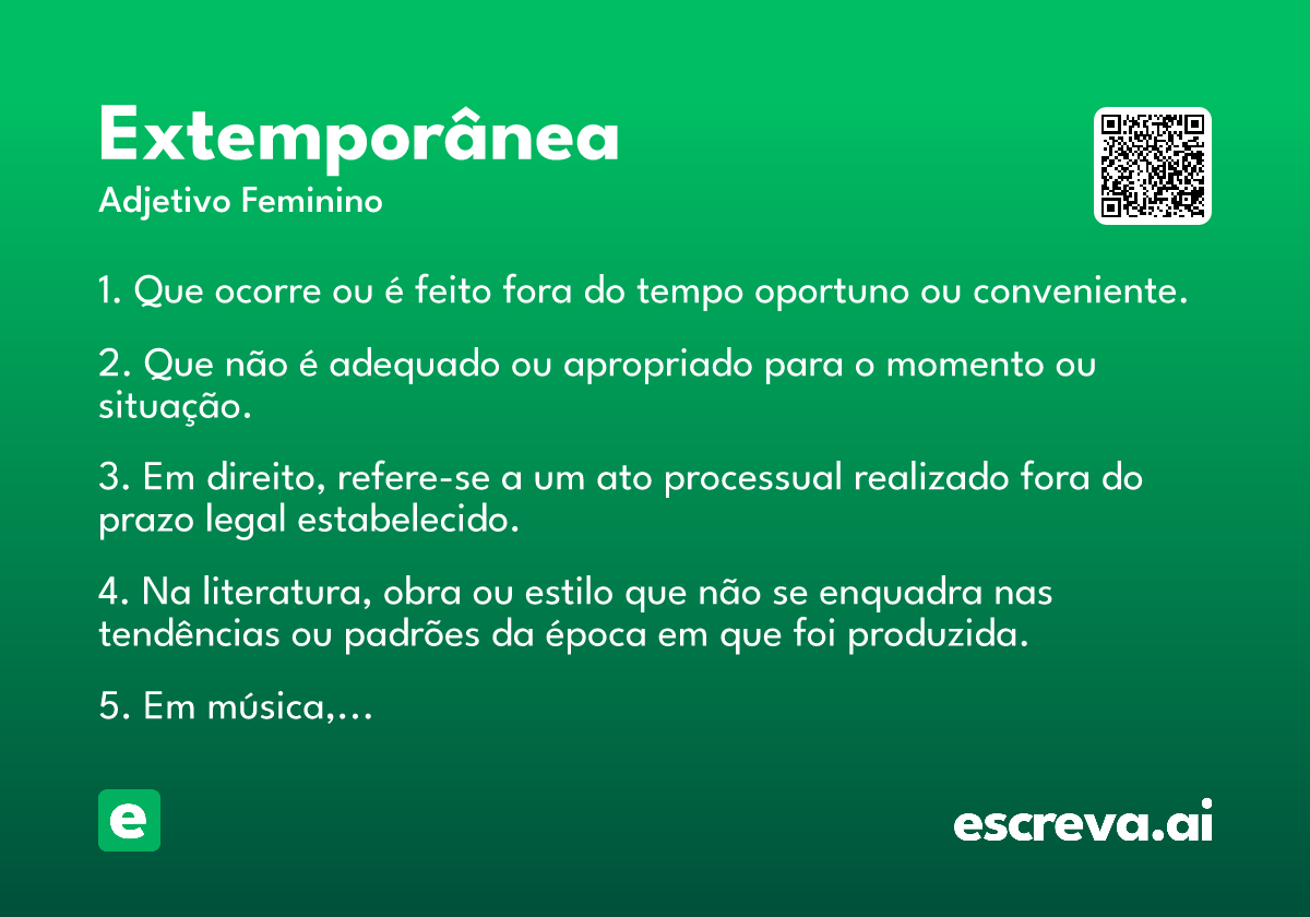 extemporânea