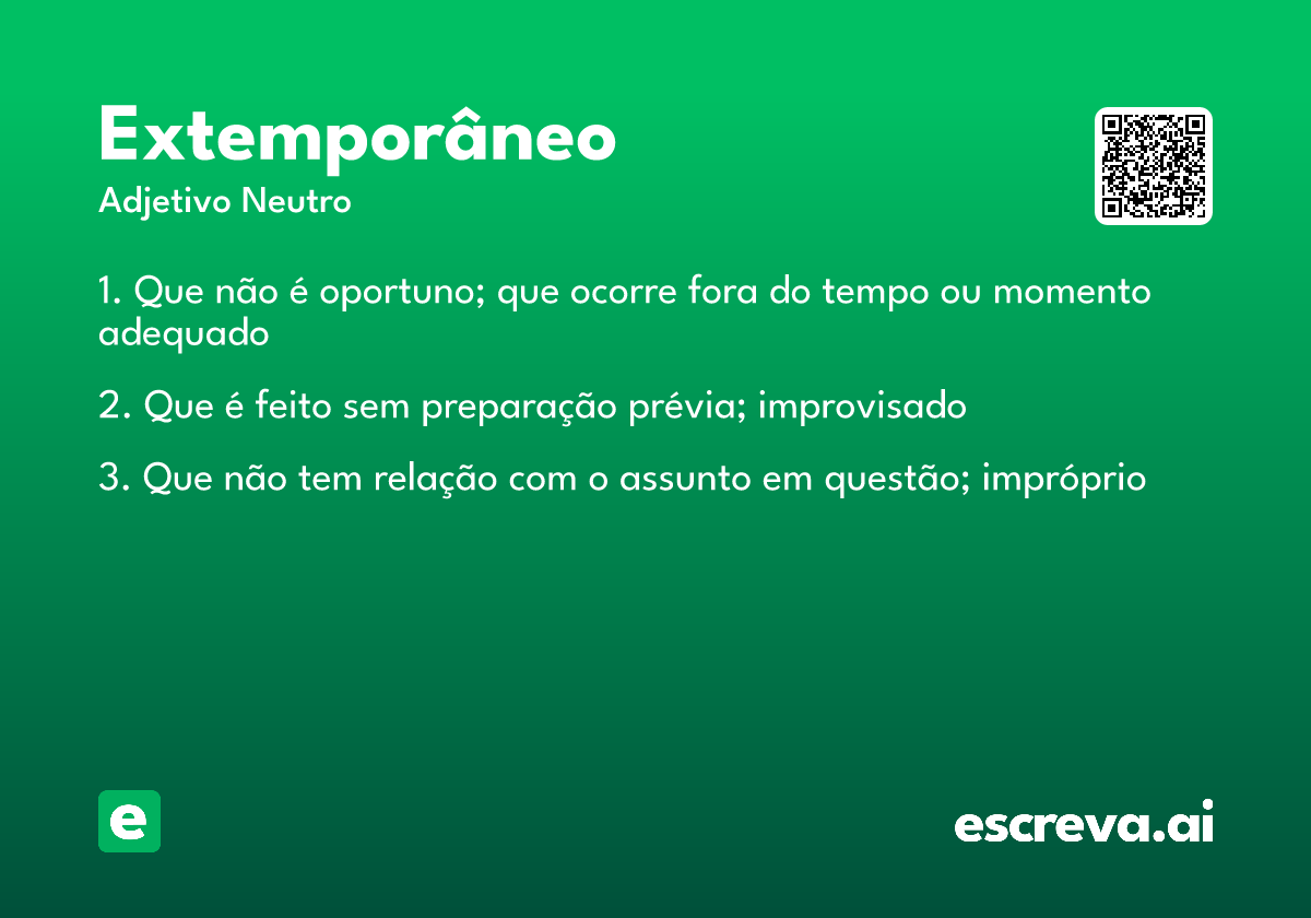 extemporâneo