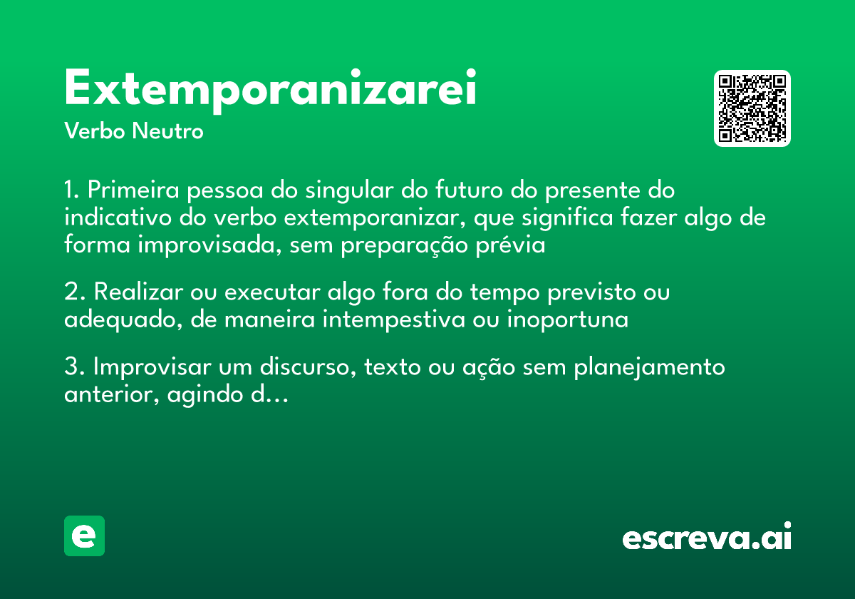 extemporanizarei