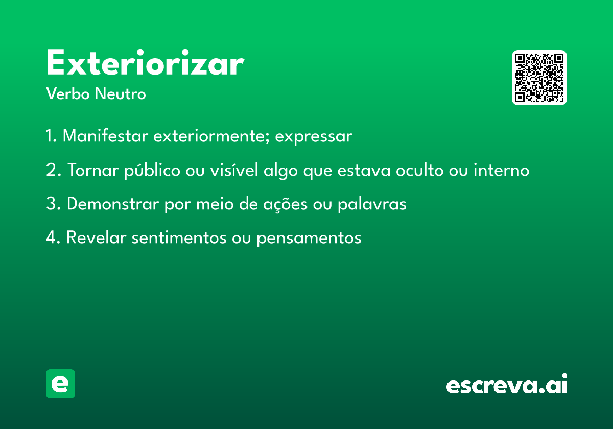 exteriorizar