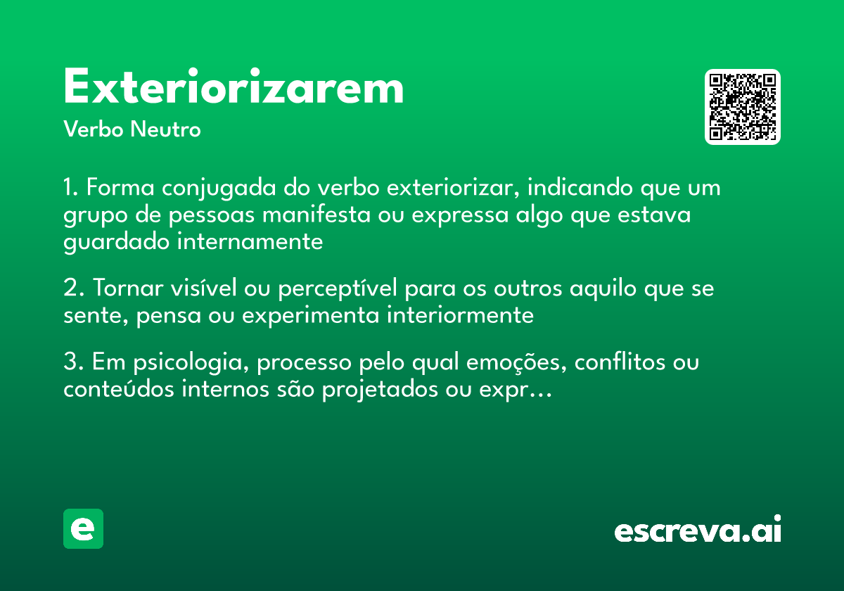 exteriorizarem