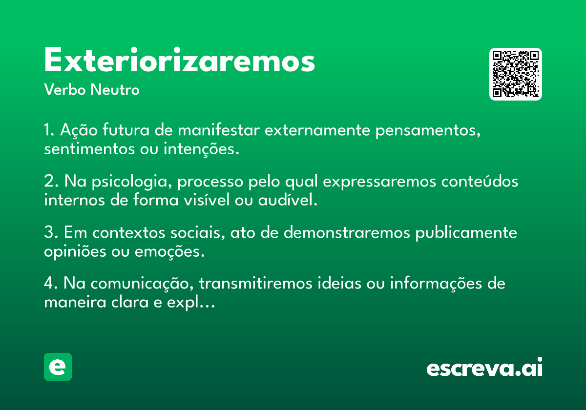 exteriorizaremos