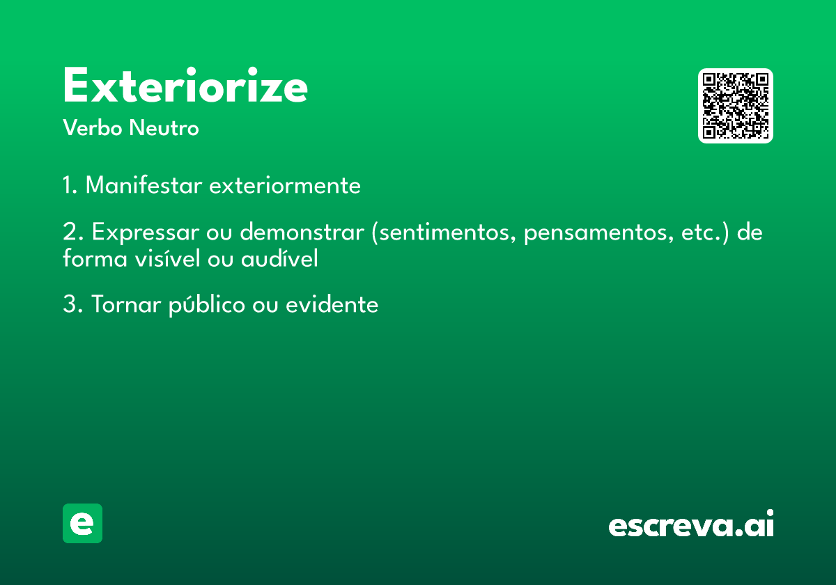 exteriorize