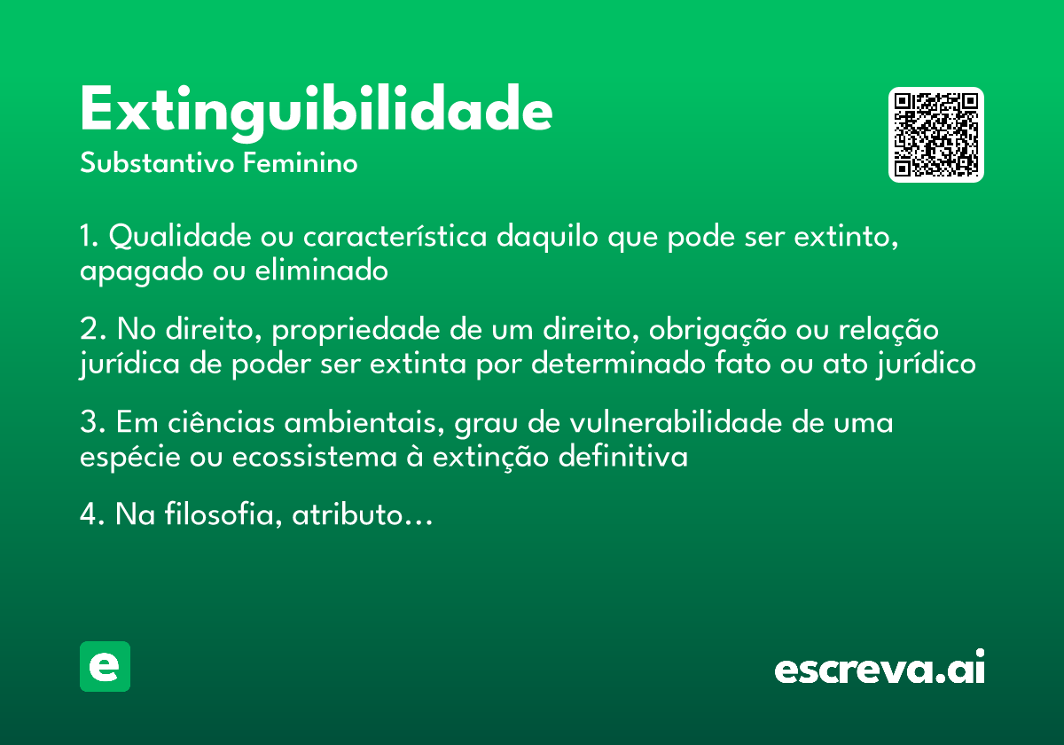 extinguibilidade