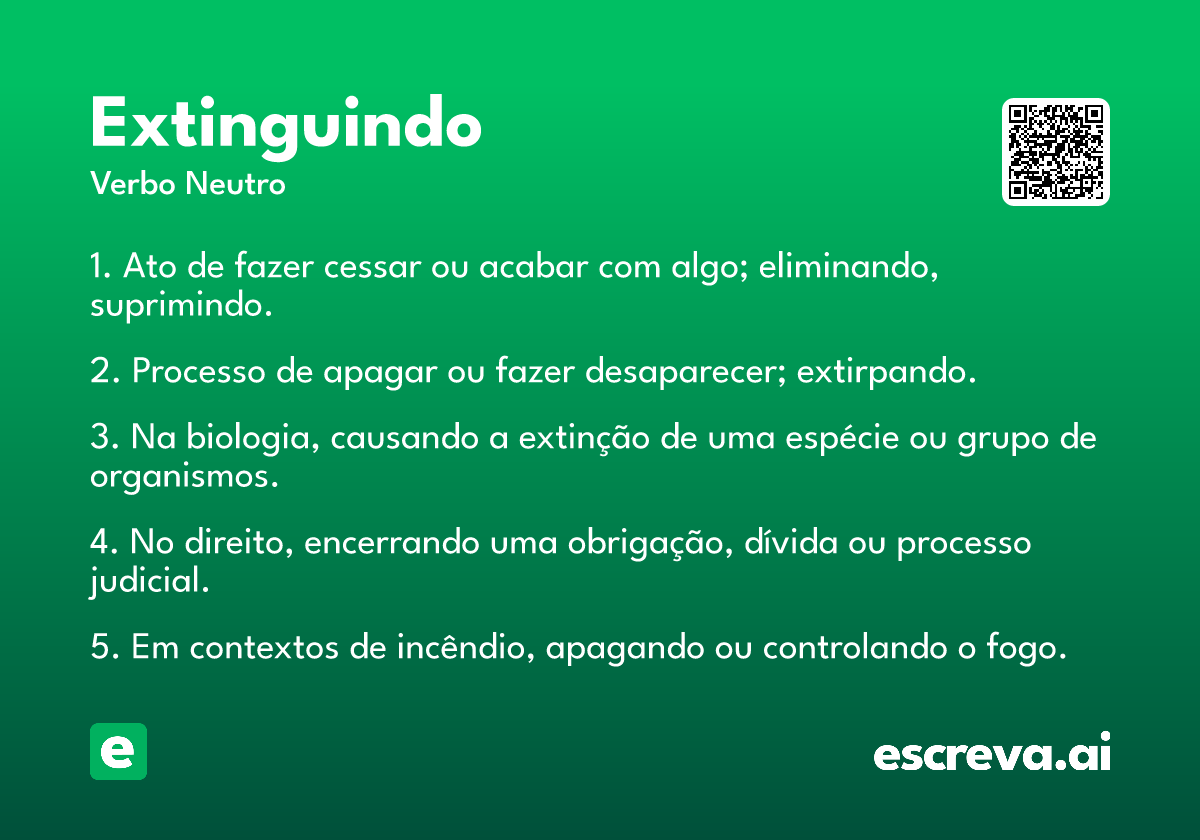 extinguindo
