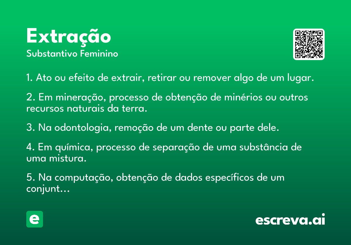 extração