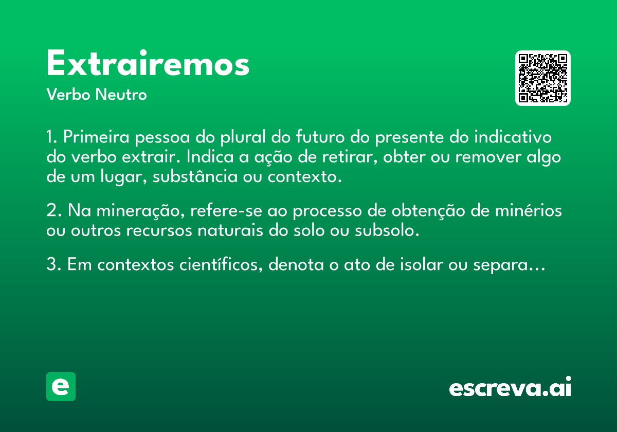 extrairemos