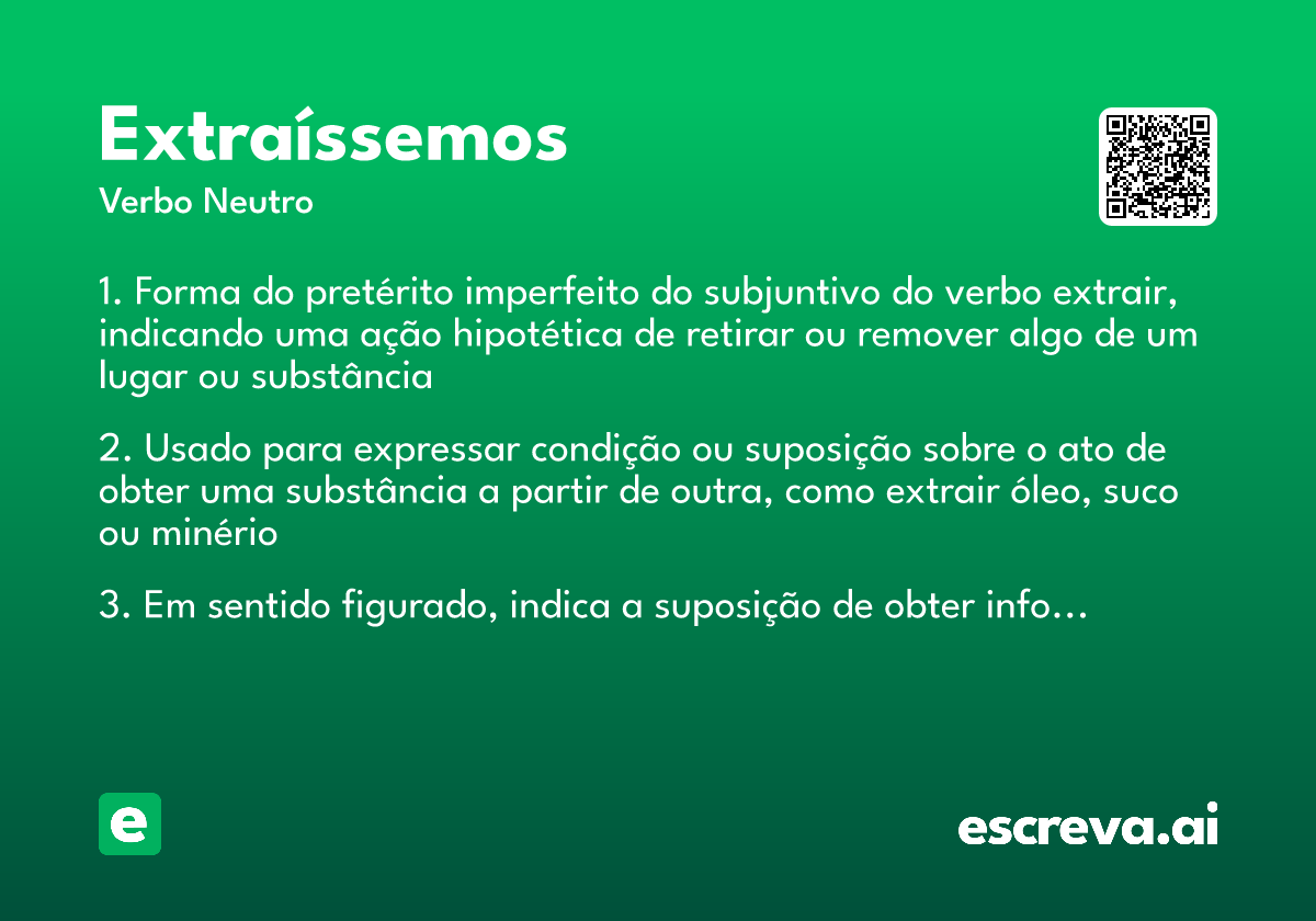 extraíssemos