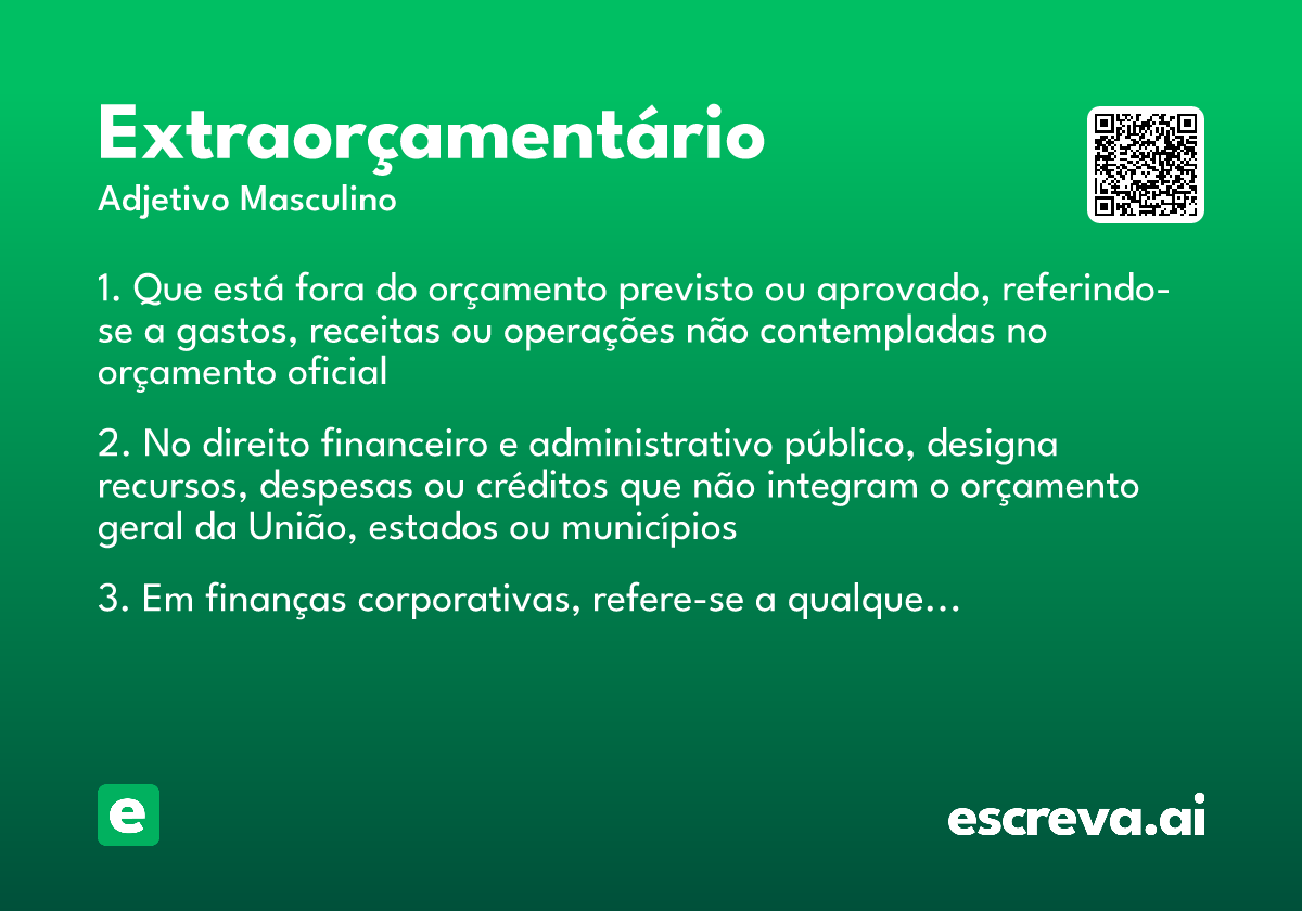 extraorçamentário