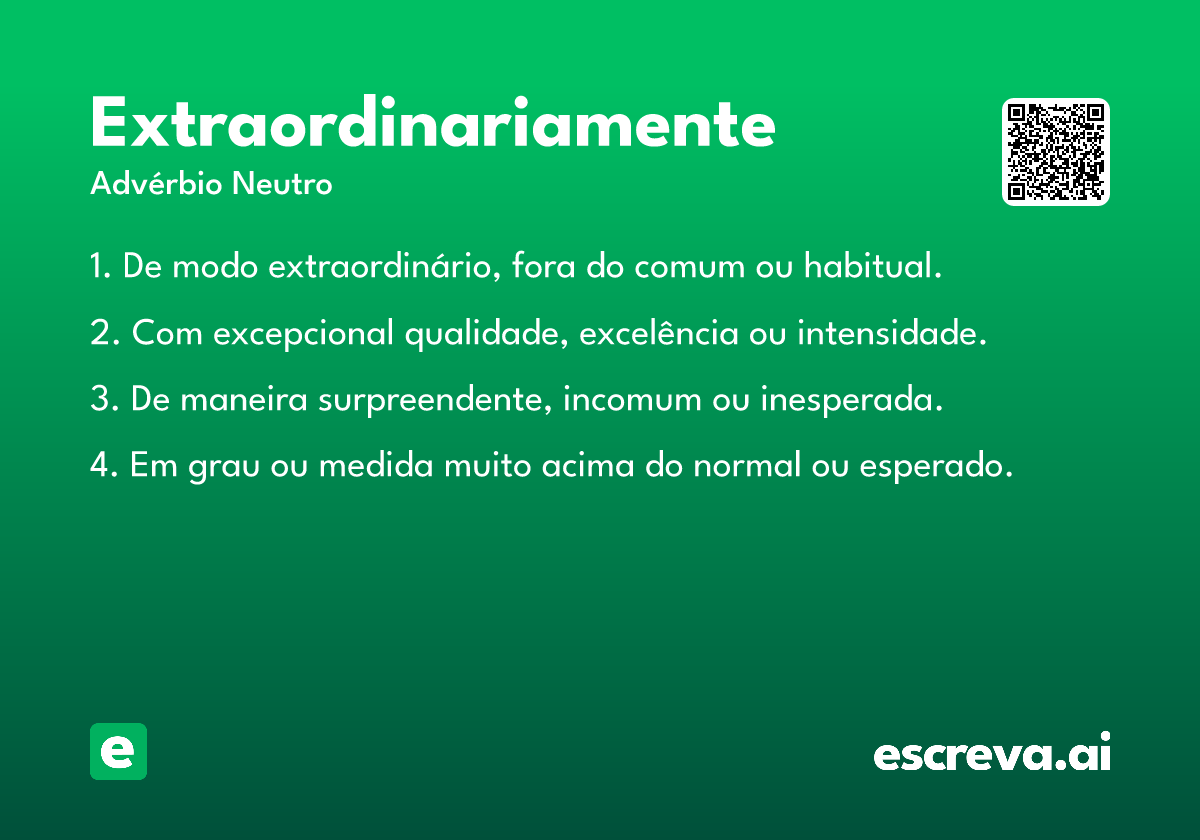 extraordinariamente