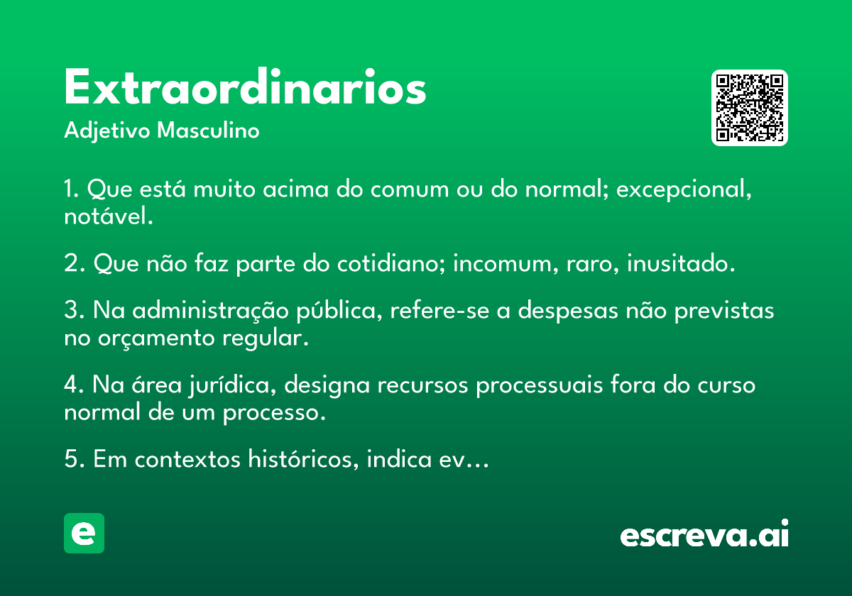 extraordinarios