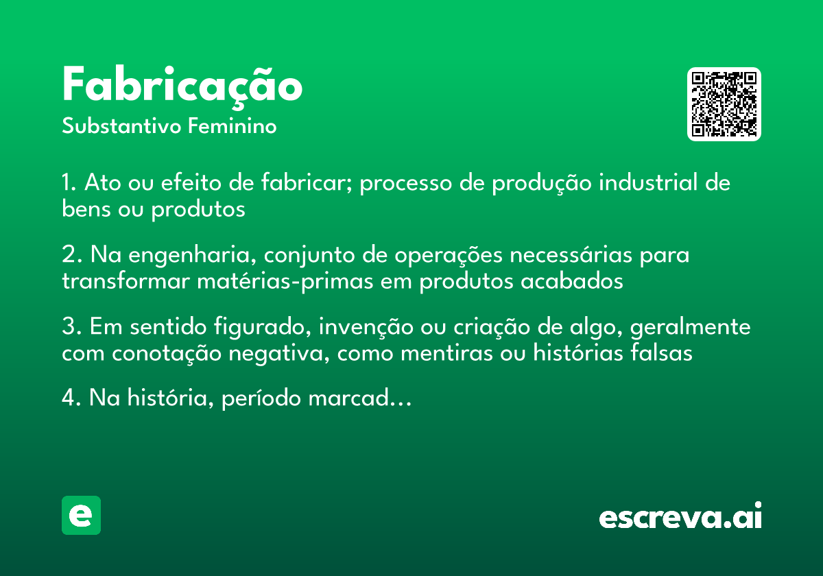fabricação