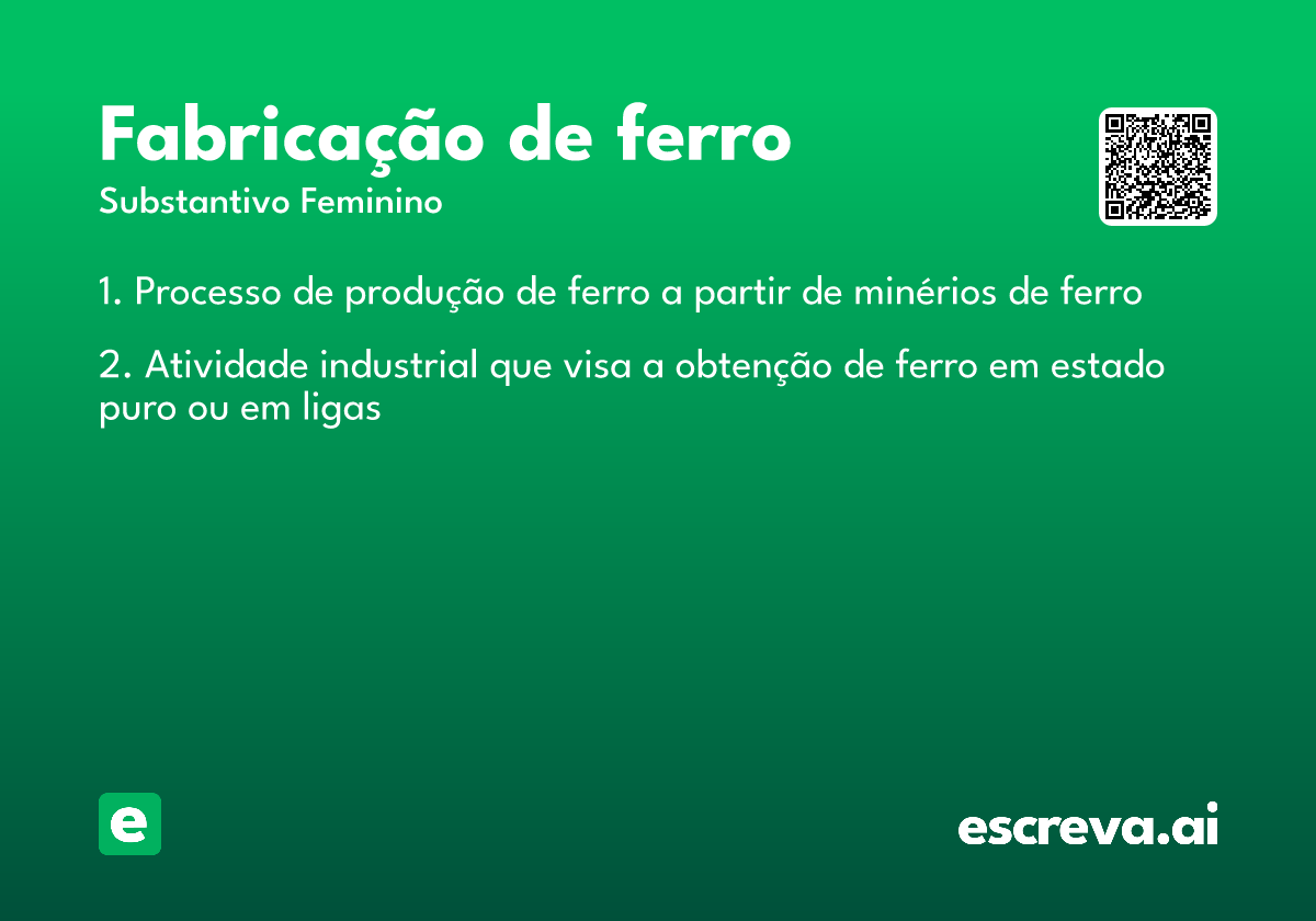 fabricação de ferro