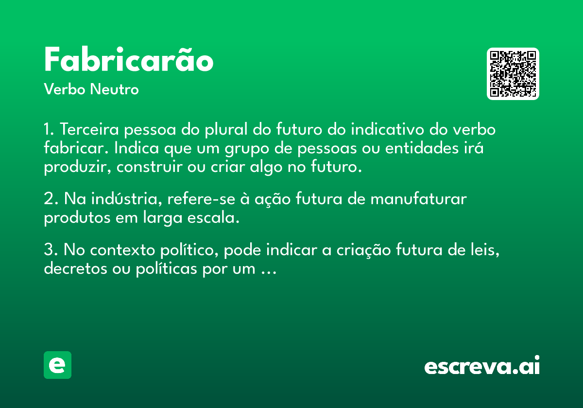 fabricarão