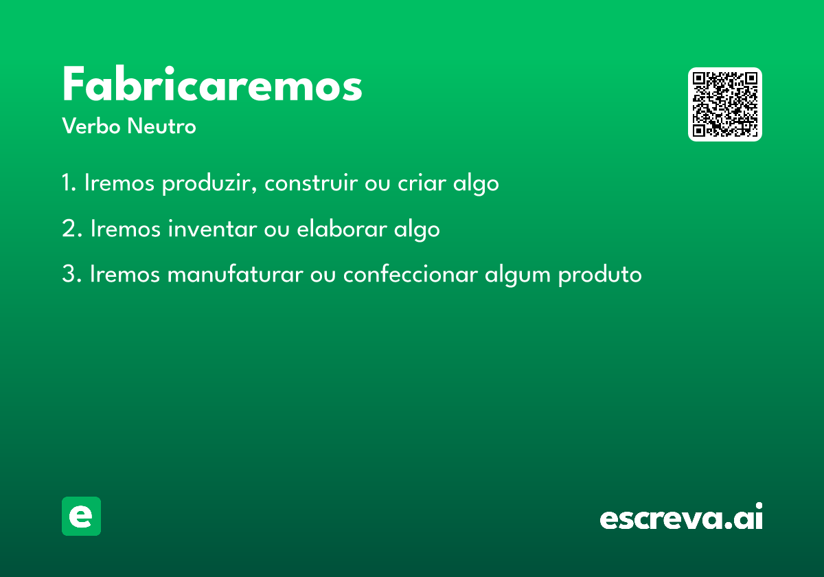 fabricaremos