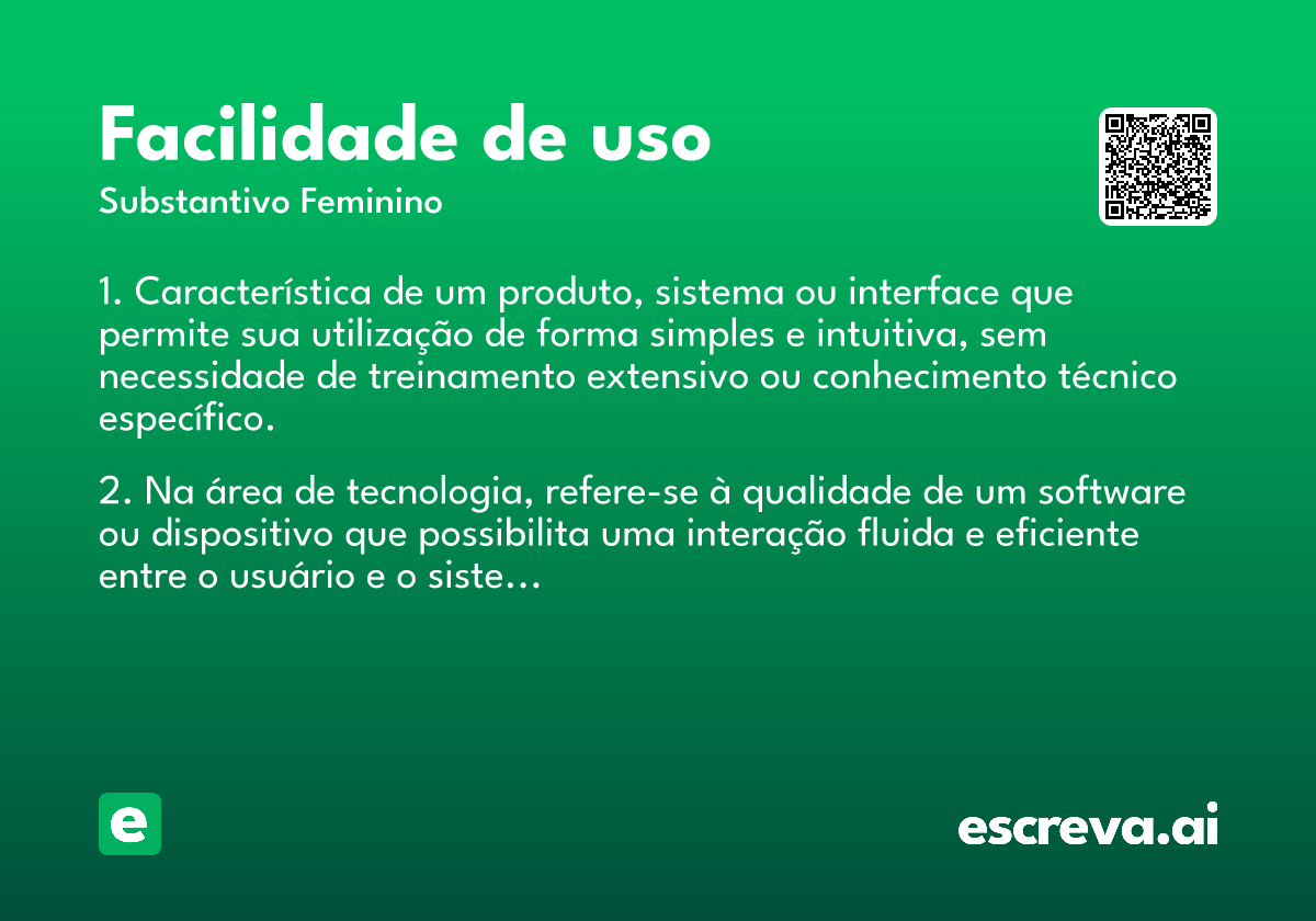 facilidade de uso