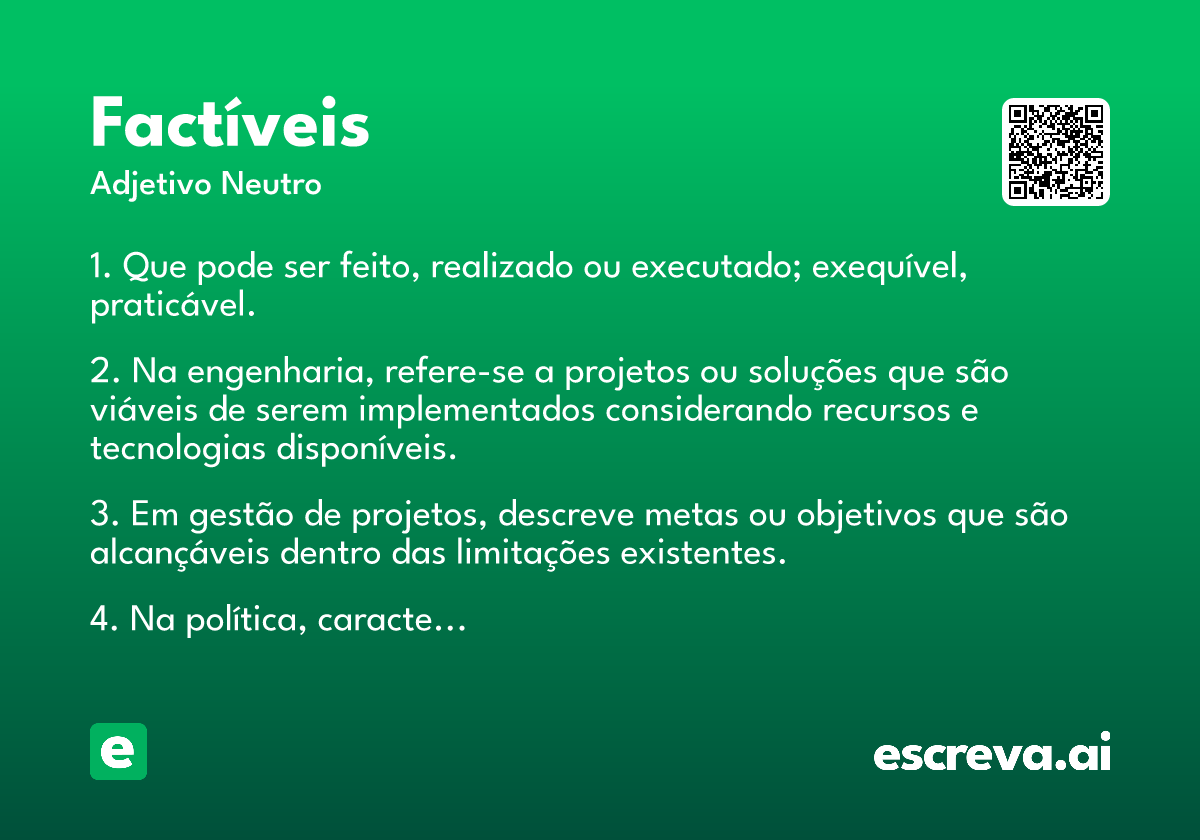 factíveis