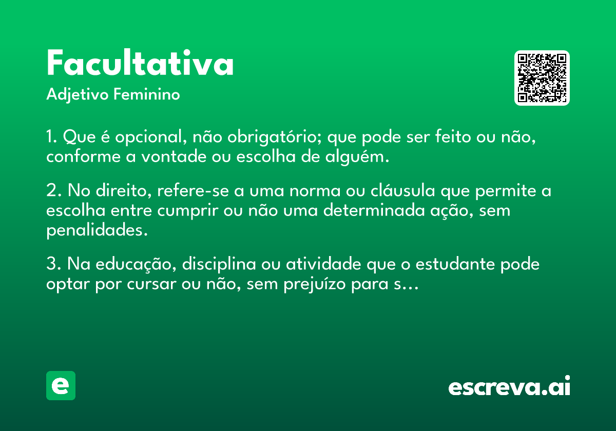 facultativa