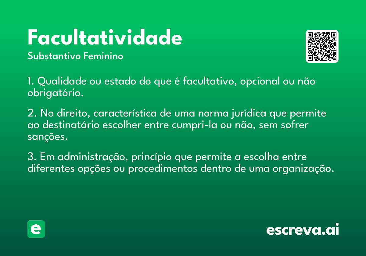 facultatividade