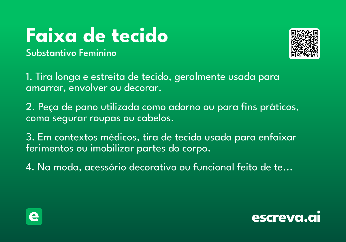 faixa de tecido
