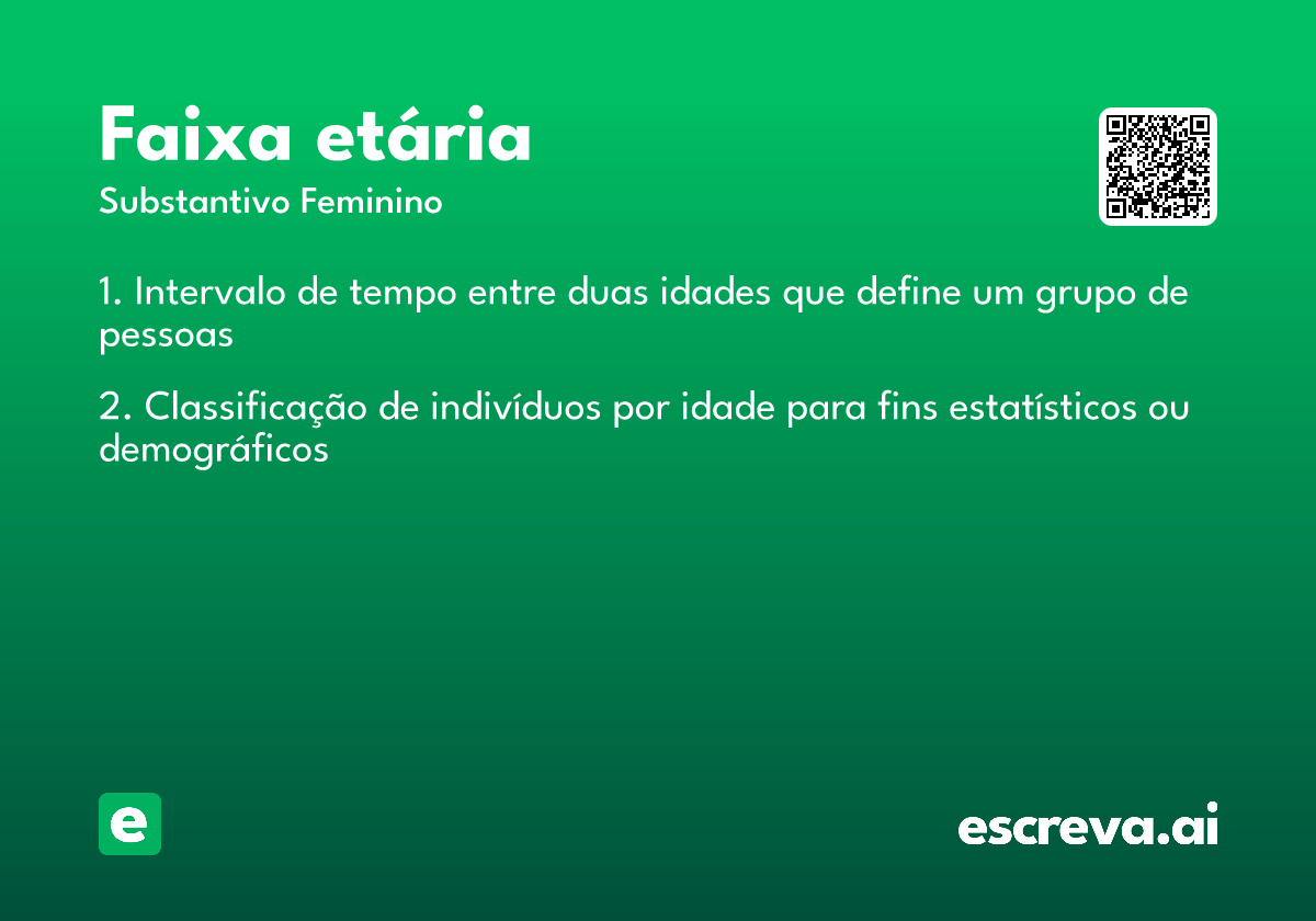 faixa etária