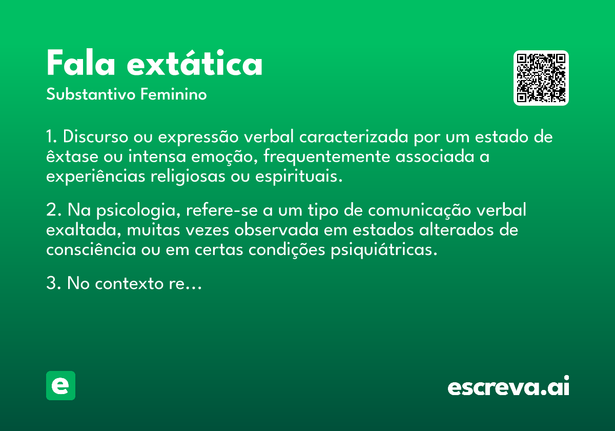fala extática