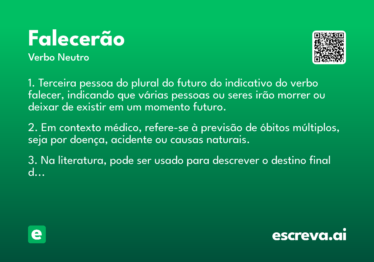 falecerão