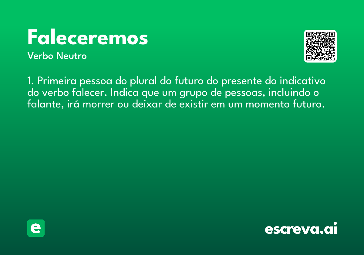 faleceremos