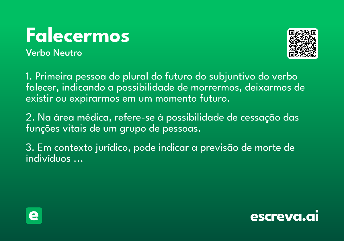 falecermos