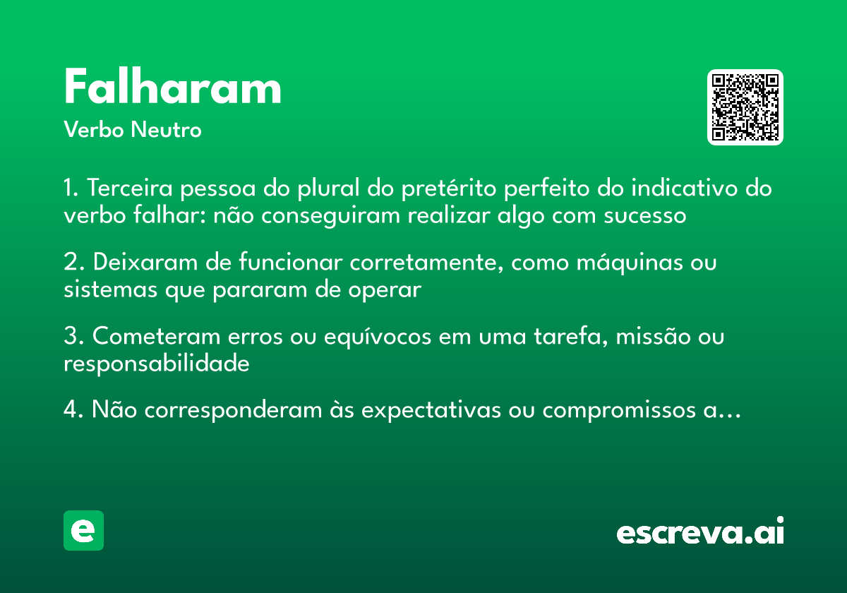 falharam