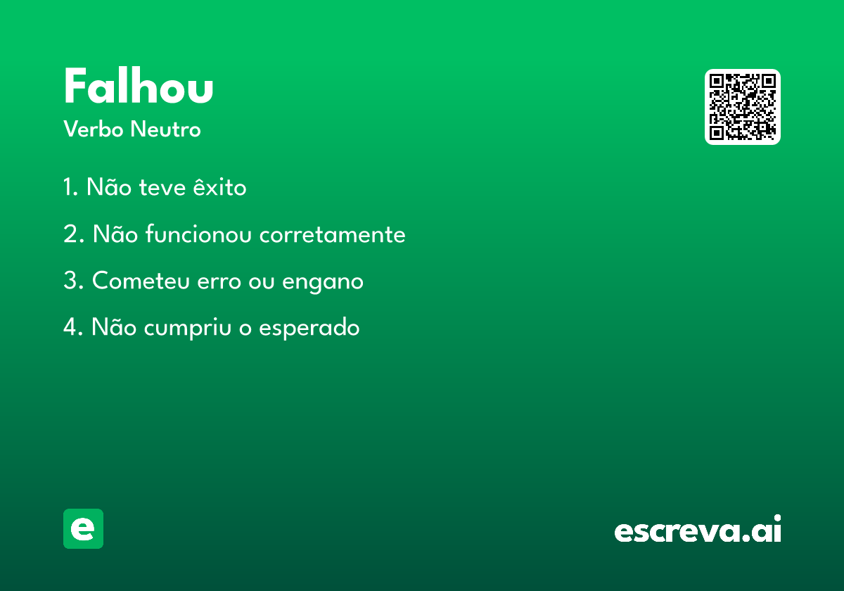 falhou