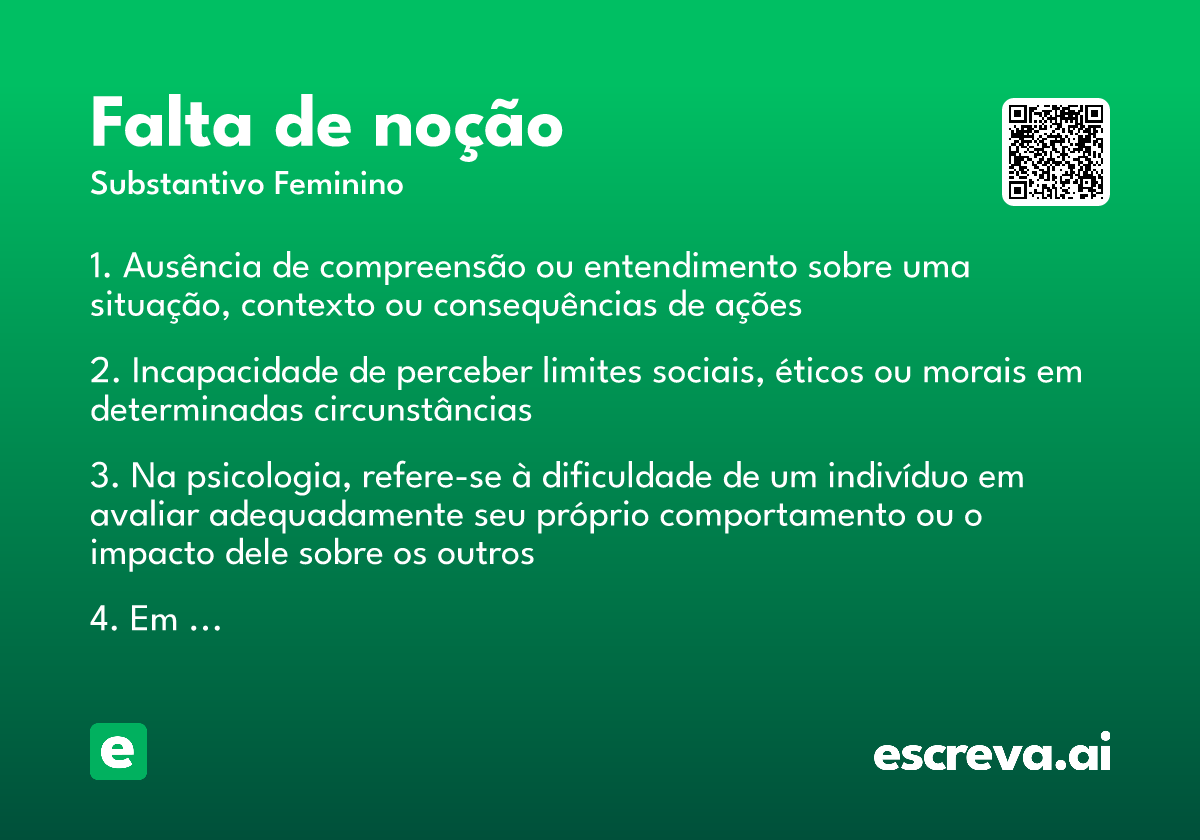 falta de noção