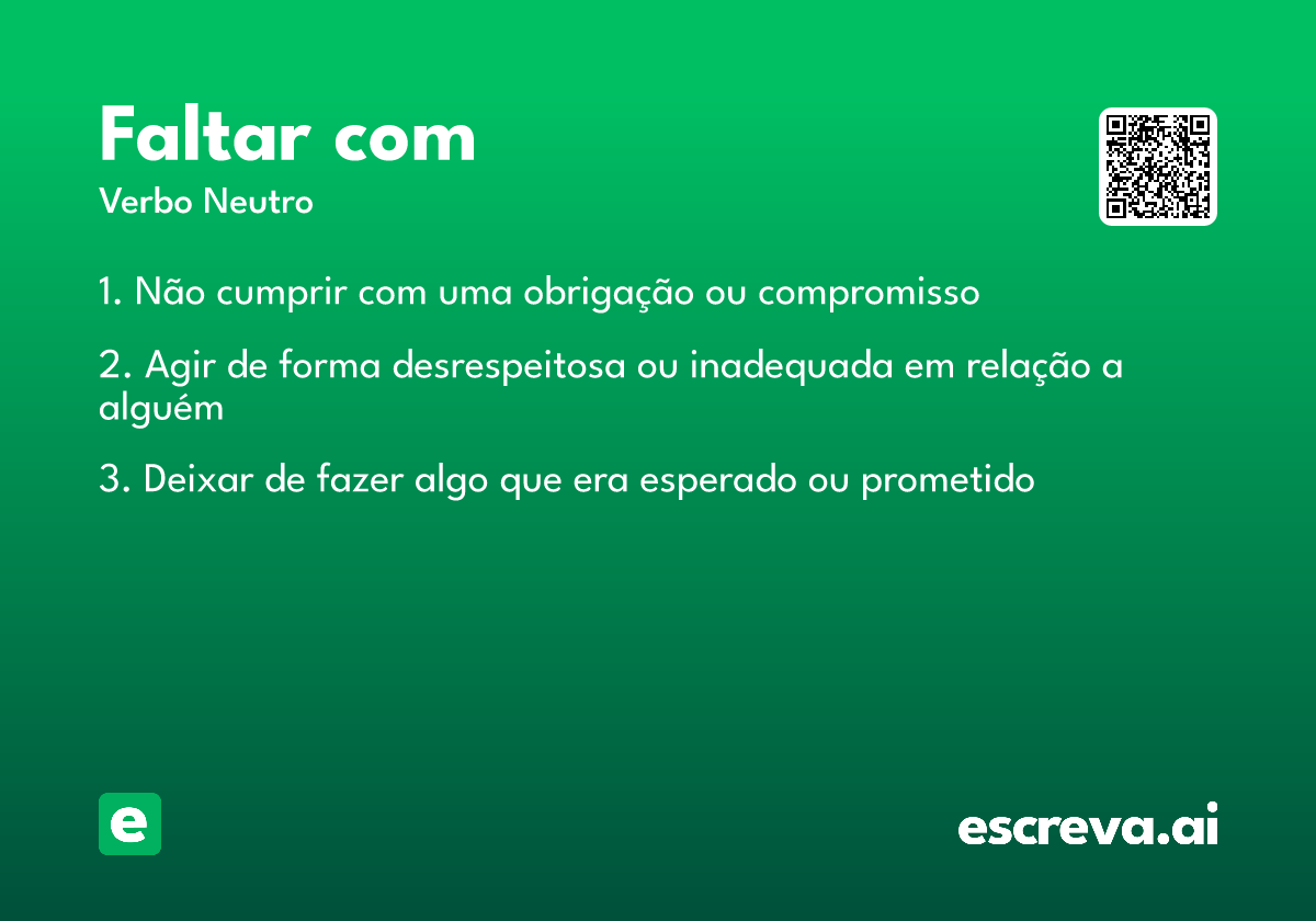faltar com