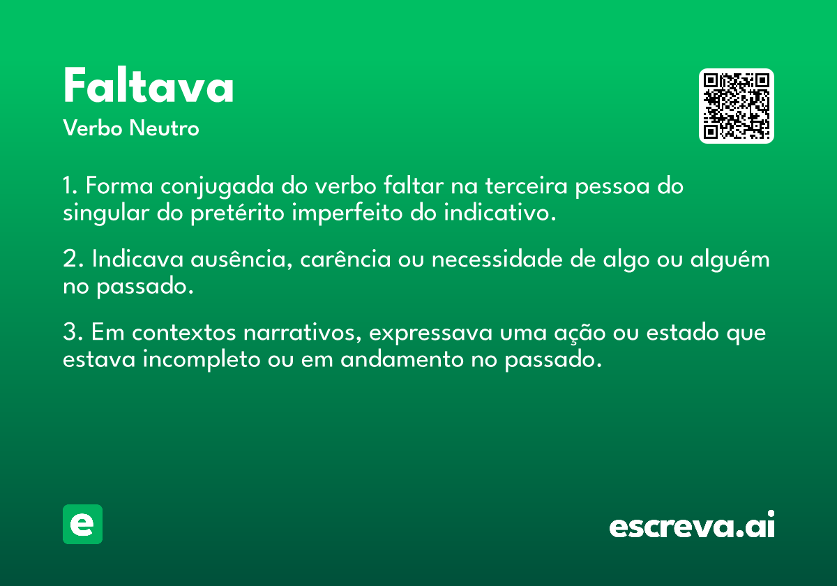 faltava
